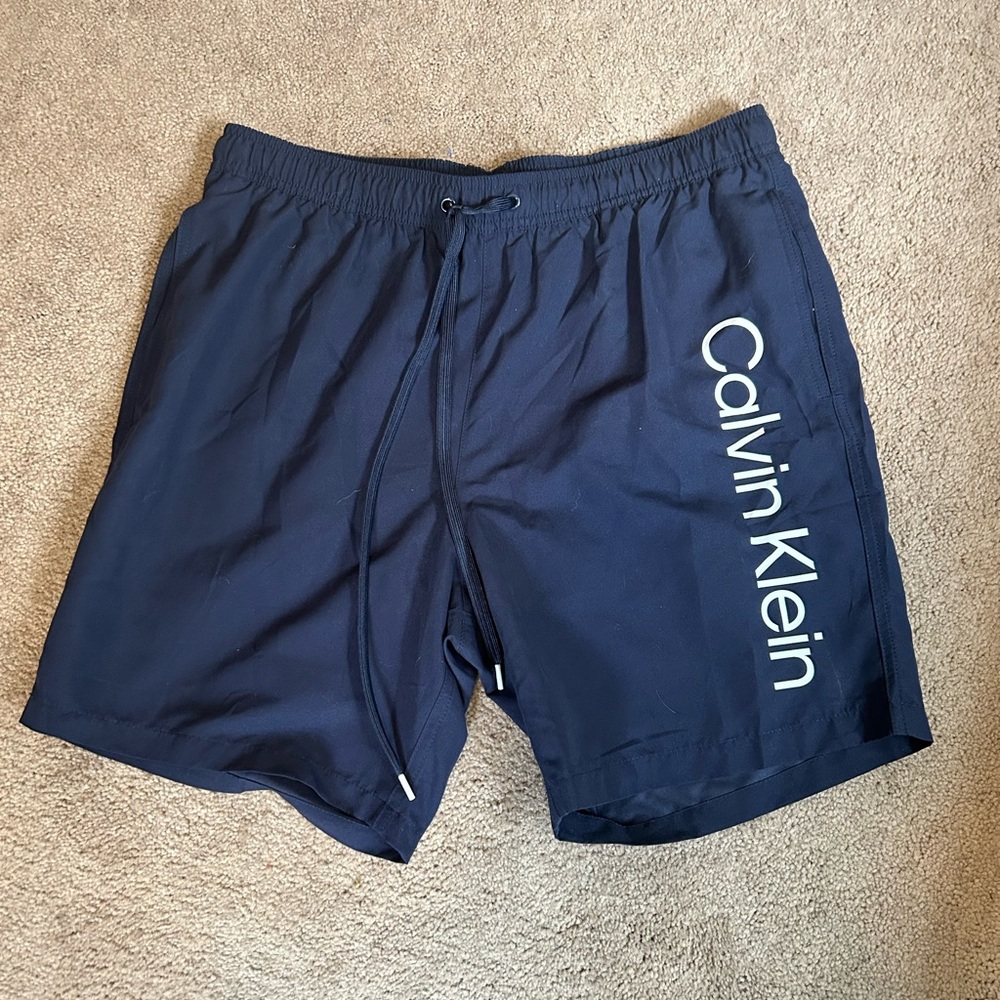 Calvin Klein Blue Board Shorts with Logo